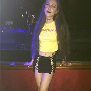 Lace up X-Tina mini skirt